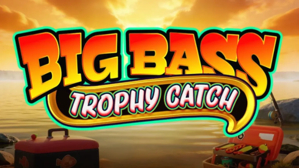 Tampilan layar permainan slot Big Bass Trophy Catch dengan tema memancing.